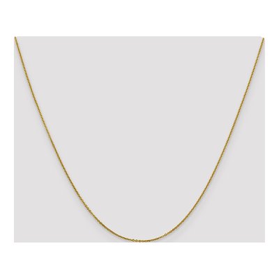 14K Yellow Gold 1.1mm Flat Cable Chain – view 5