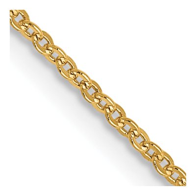 14K Yellow Gold 1.1mm Flat Cable Chain
