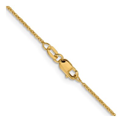 14K Yellow Gold 1.1mm Flat Cable Chain – view 4