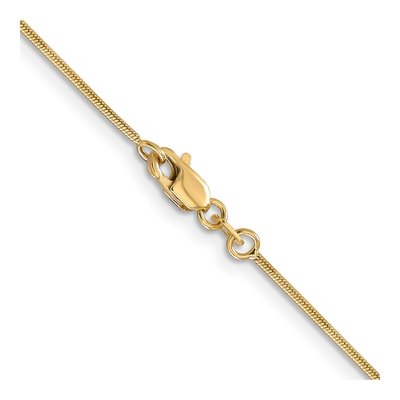 14K Yellow Gold .9mm Round Snake Chain, 16 Inch – view 4