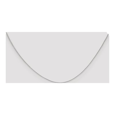 14K White Gold 0.5mm Baby Box Chain – view 5