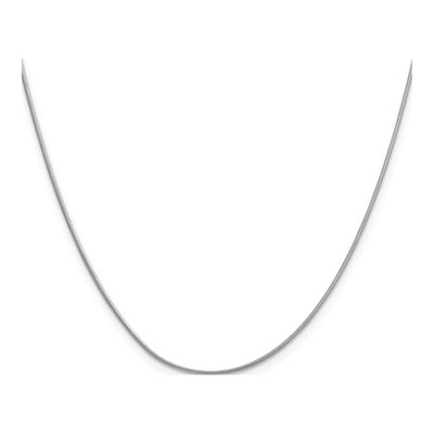 14K White Gold 0.9mm 9mm Round Snake Chain – view 3