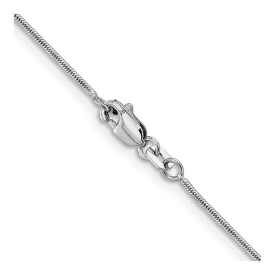 14K White Gold 0.9mm 9mm Round Snake Chain – view 4