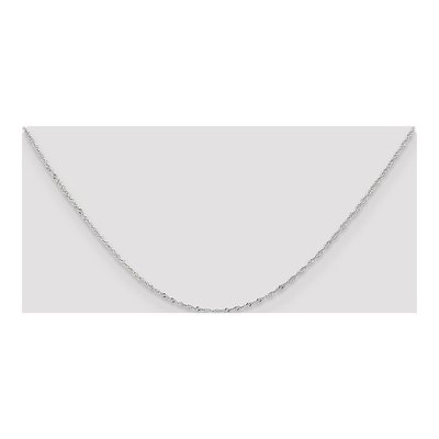 14K White Gold 1mm Singapore Chain – view 5