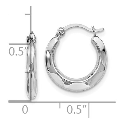 14K White Gold Hoop Earrings – view 5