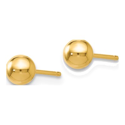 14K Yellow Gold Ball Stud Earrings – view 3