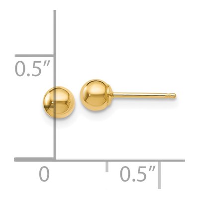 14K Yellow Gold Ball Stud Earrings – view 5