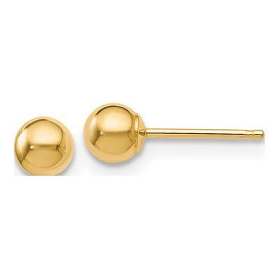 14K Yellow Gold Ball Stud Earrings