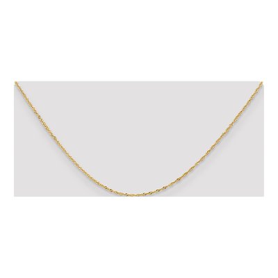 14K Yellow Gold 1mm Singapore Chain – view 6