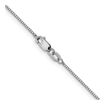 14K White Gold 0.8mm 8mm Box Chain – view 4