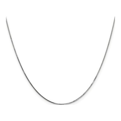 14K White Gold 0.8mm Box Chain – view 3