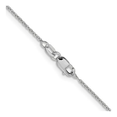 14K White Gold 1.1mm Flat Cable Chain – view 5
