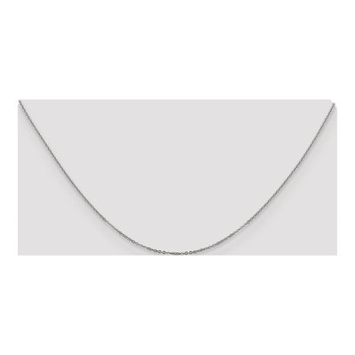 14K White Gold 1.1mm Flat Cable Chain – view 6