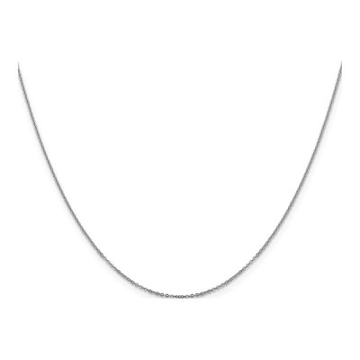 14K White Gold 1.1mm Flat Cable Chain – view 4