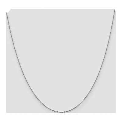 14K White Gold 1.1mm Flat Cable Chain – view 6