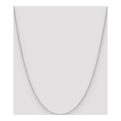 14K White Gold 1.1mm Flat Cable Chain – view 5