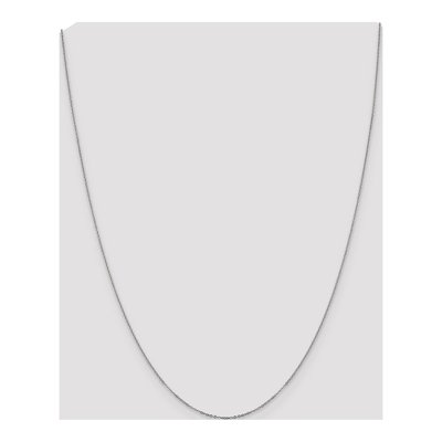 14K White Gold 1.1mm Flat Cable Chain – view 5