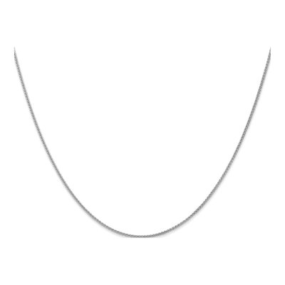 14K White Gold 1mm Wheat Chain – view 3