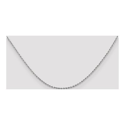 14K White Gold 1.5mm Diamond-Cut 30-inch Rope Chain – view 5
