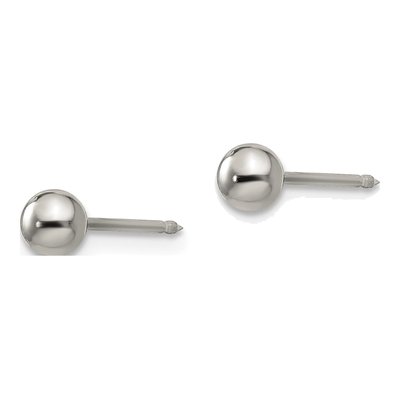 Titanium Ball Stud Earrings – view 2