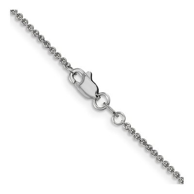 14K White Gold 1.6mm Round Cable Chain – view 5