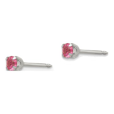 Stainless Steel Crystal Piercing Stud Earrings – view 2