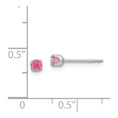 Stainless Steel Crystal Piercing Stud Earrings – view 4