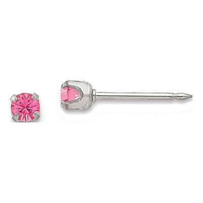 Stainless Steel Crystal Piercing Stud Earrings