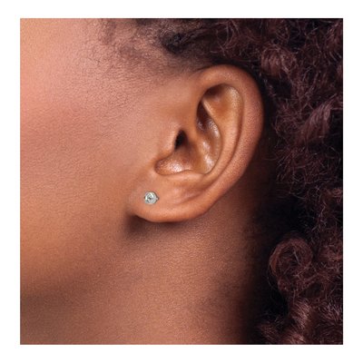 Titanium Crystal Bezel Stud Earrings – view 3