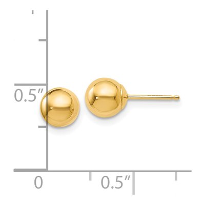 14K Yellow Gold Ball Stud Earrings – view 5