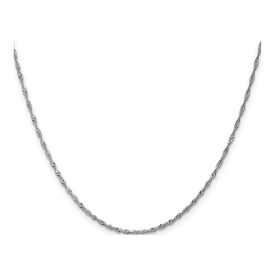 14K White Gold 1.3mm Singapore Chain – view 3