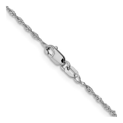14K White Gold 1.3mm Singapore Chain – view 4