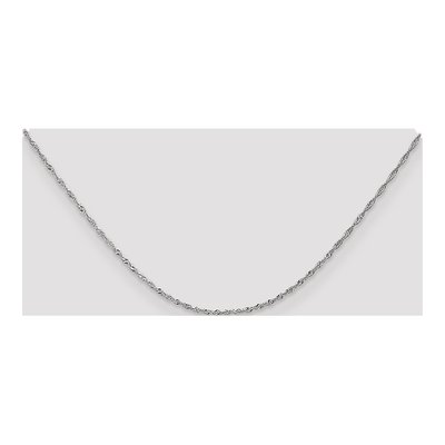 14K White Gold 1.3mm Singapore Chain – view 5