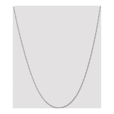 14K White Gold 1.3mm Singapore Chain – view 5