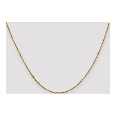14K Yellow Gold 1mm Sparkle Singapore Chain – view 5