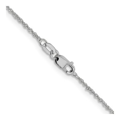 14K White Gold 1mm Sparkle Singapore Chain – view 4