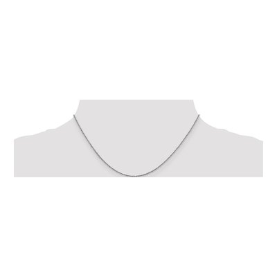 14K White Gold 1mm Sparkle Singapore Chain – view 5