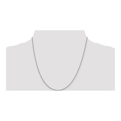 14K White Gold 1mm Sparkle Singapore Chain – view 5