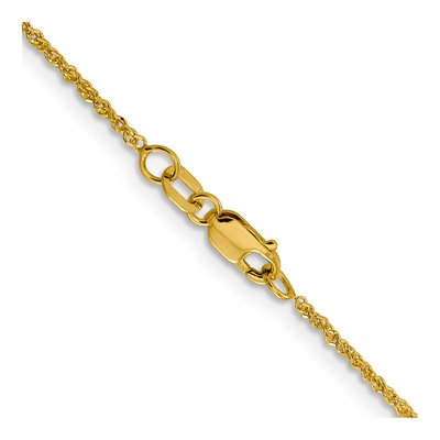 14K Yellow Gold 1.3mm Sparkle Singapore Chain – view 4