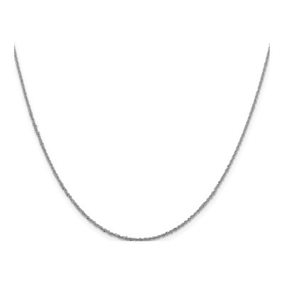 14K White Gold 1.3mm Sparkle Singapore Chain – view 4