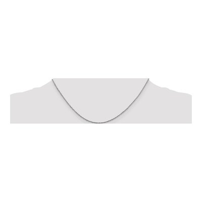 14K White Gold 1.3mm Sparkle Singapore Chain – view 6