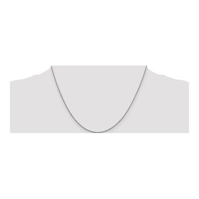 14K White Gold 1.3mm Sparkle Singapore Chain – view 6