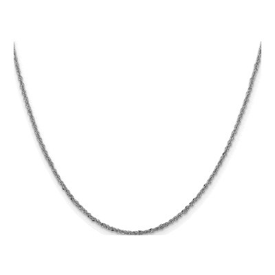 14K White Gold 1.6mm Sparkle Singapore Chain – view 3