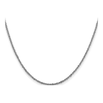 14K White Gold 1.6mm Sparkle Singapore Chain – view 4