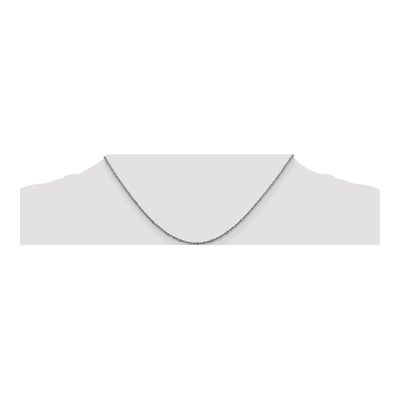 14K White Gold 1.6mm Sparkle Singapore Chain – view 5