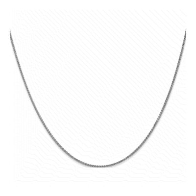 14K White Gold 1.2mm Wheat Chain – view 4