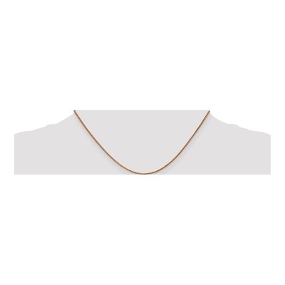 14K Rose Gold 1.2mm Wheat Chain – view 5