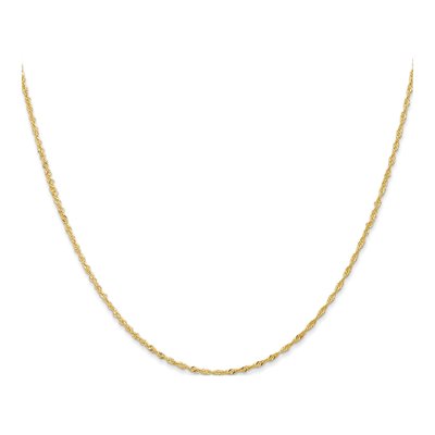 18K Yellow Gold 1.1mm Singapore Chain – view 3