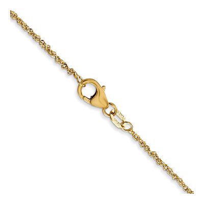 18K Yellow Gold 1.1mm Singapore Chain – view 4