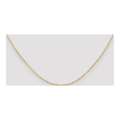 18K Yellow Gold 1.1mm Singapore Chain – view 5